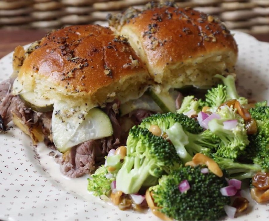 Baked Roast Beef and Provolone Sandwich Recipe